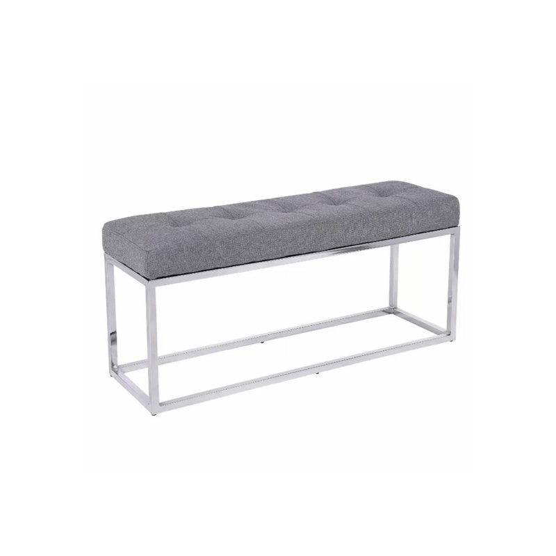 Forontenac Upholstered Bench, Fabric Gray