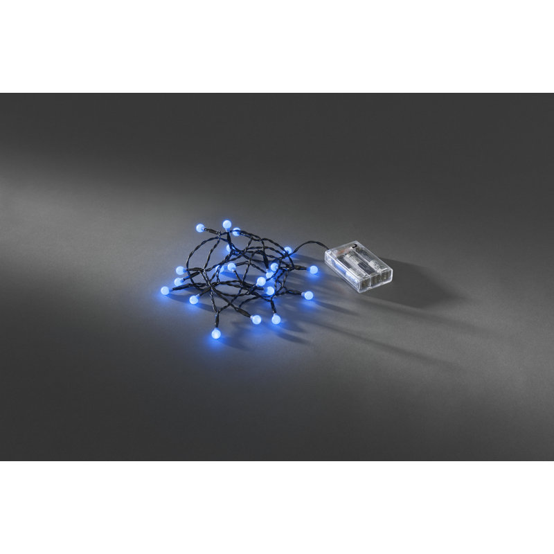 LED Battery Powered Wide Angle LED String Light, Blue, 182cm L
