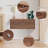 Floating Bedside Table, Wall Mounted Nightstand, Floating Shelf With Drawer,Floating Drawer For Bedroom, Walnut 15.5"X12"X6"