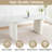 Rectangle Double Pedestal Dining Set with Cream Style Dining Table-1217210308-1217210297