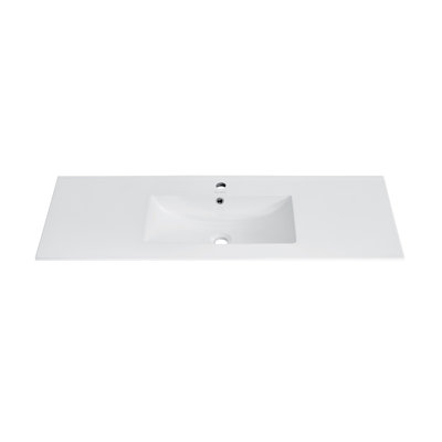 47.56'' Single Bathroom Vanity Top in Glossy White with Sink