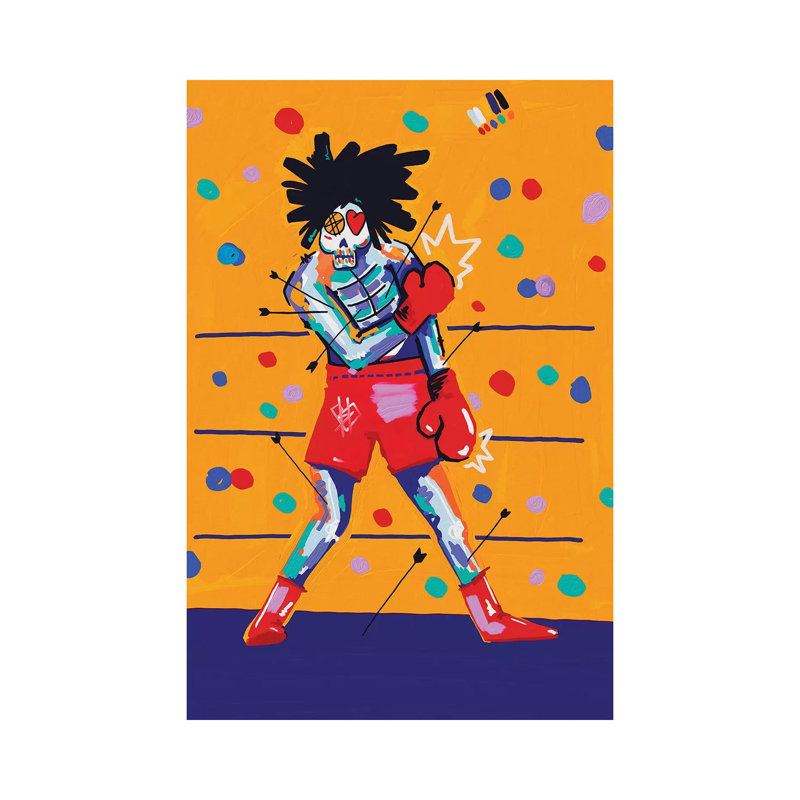 Good Fight par NUWARHOL ™ - Giclée sur toile tendue avec châssis, H 26 po x l 18 po x P 1,5 po