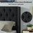 Solid Wood Platform Bed Frame with Diamond & Nailhead Trim Wingback-88087626-88087627