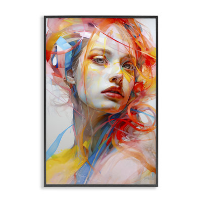 «Swirling Hair Portrait», art de la giclée encadrée par Roozbeh Bahramali