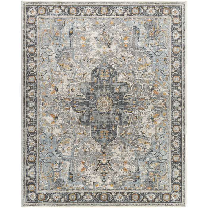 Bungalow Rose Slate Blue/Gray Rug | Wayfair