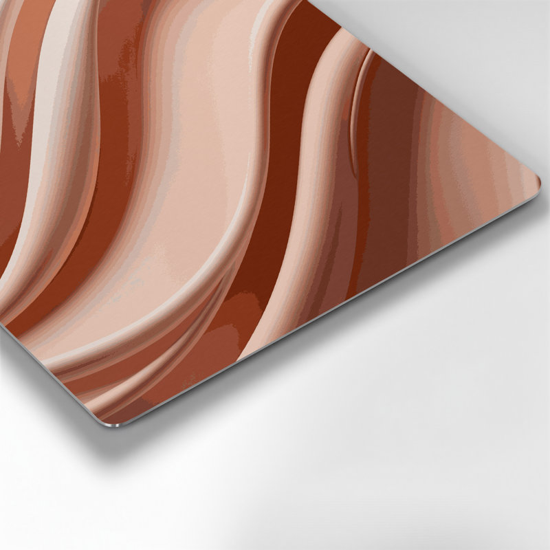 Gradient Abstract 73 Brown Metal Wall Art, 12" H x 12" W