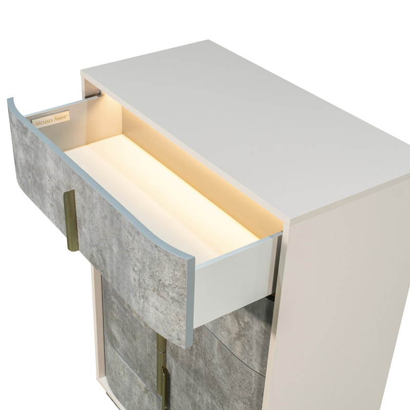 Pavira 5-Drawer Chest - Stone