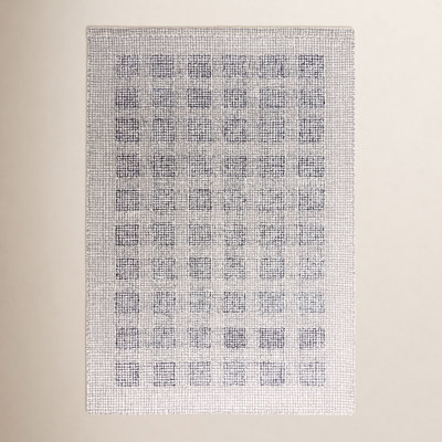 Airica Blue Hand-Tufted Geometric Wool Rug
