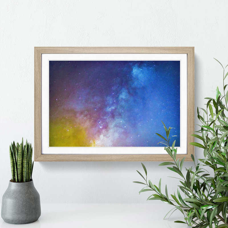 Out of Space Vol.13 - Picture Frame Graphic Art Print, 48cm H x 65cm W x 2cm D, Oak Framed