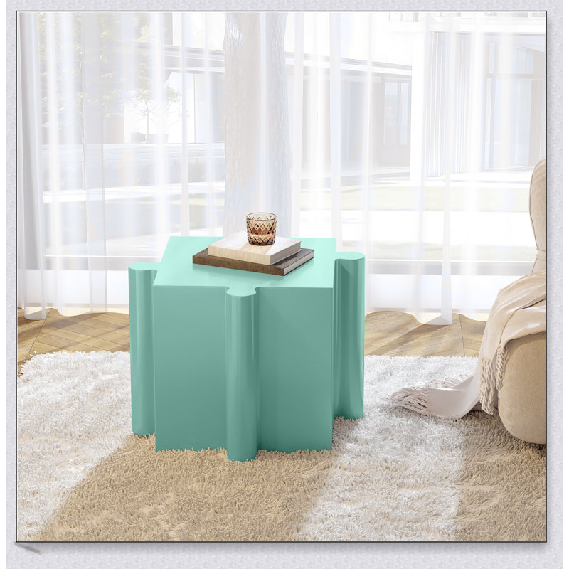 Puzzle Art Side Table, Modular Convex Edge MGO Table - Versatile And Stylish For Custom Indoor & Outdoor Layouts, Brown