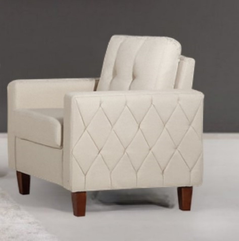 Ebern Designs Linen upholstered square arm chair - Wayfair Canada