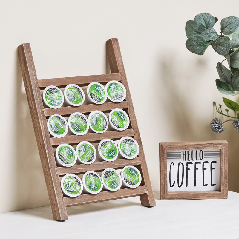 KOVOME 16 Pod Coffee Pod Storage, Brown