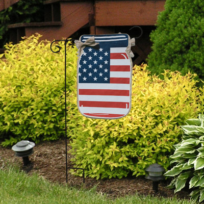 Drapeau de jardin patriotique Mason Jar Burlap
