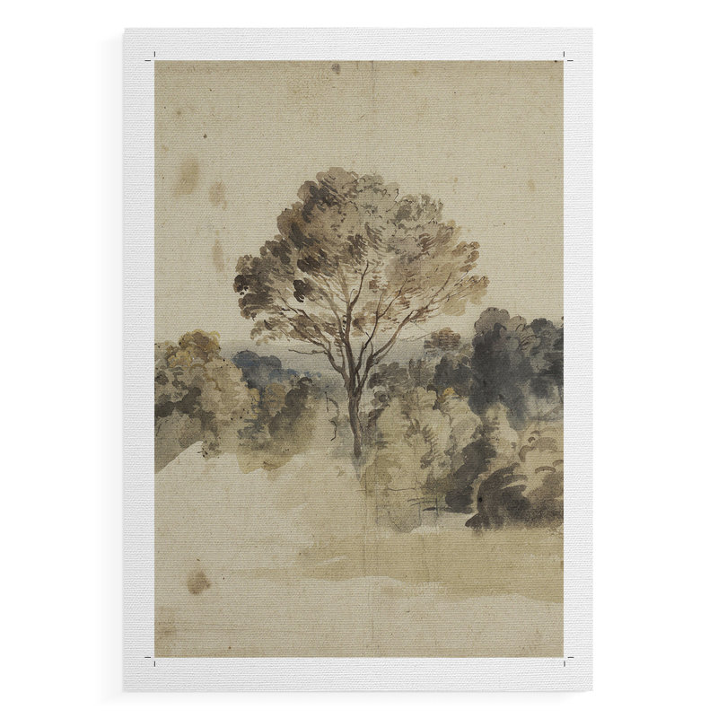 Paysage rétro CCLXI - impression sur toile seulement - non encadrée, H 12 po x l 8 po