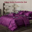 Ensemble d'édredon en satin pour lit très grand 8 pièces Satin Like Mauve Satin-123204616-123204615