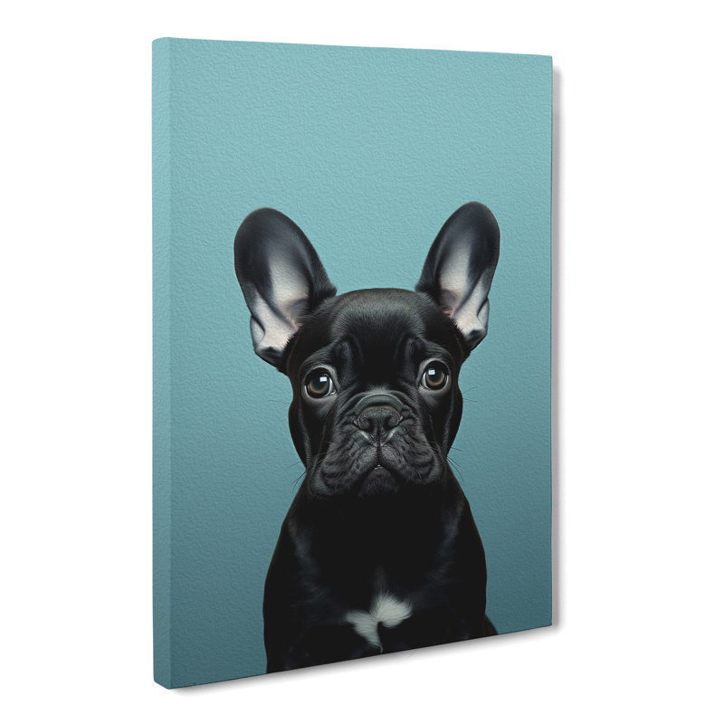 French Bulldog Minimalism - Wrapped Canvas Print, 50cm H x 35cm W x 3cm D
