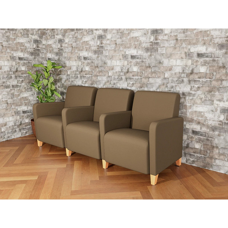 Sièges tandem Ravenna, Bois naturel, Patriot Plus taupe