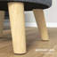 Repose-pieds avec rangement et tabouret rond avec plateau rembourré (SEULEMENT OTTOMAN)