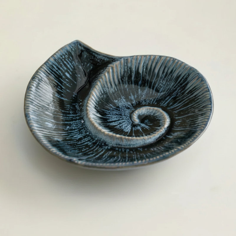 Jewelry Tray - Dual-Color Ceramic Starfish, Blue, Conch