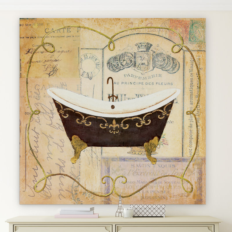 « bain de luxe i », reproduction d’impression sur toile tendue, H 16 po x l 16 po x P 1,5 po
