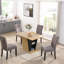 Table extensible de 61,59 pouces avec rangement, style moderne en bois. Structure et base en métal. Plateau de table réglable pour la cuisine, le bureau. Conception fonctionnelle. Et maison, salle à manger, look classique