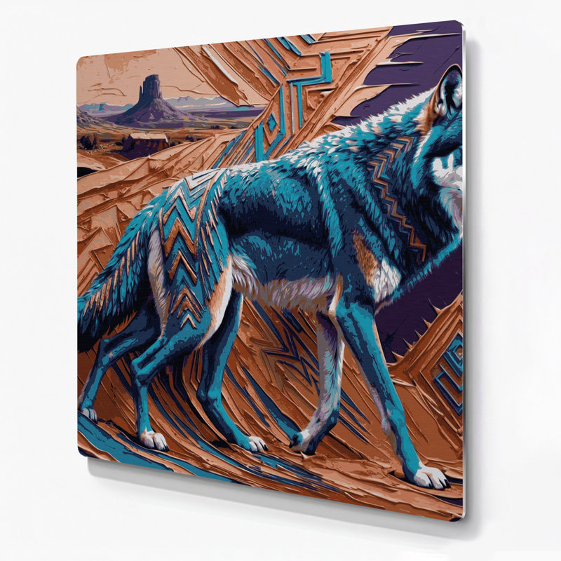 «Southwestern Animals», art mural brun 57, H 144 po x l 144 po x P 0,05 po