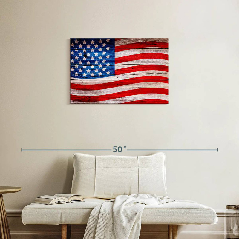Drapeau américain Borges, H 20 po x l 30 po