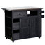 Îlot de cuisine d'extérieur en bois massif extensible 19,3 po / 28 po-134457721