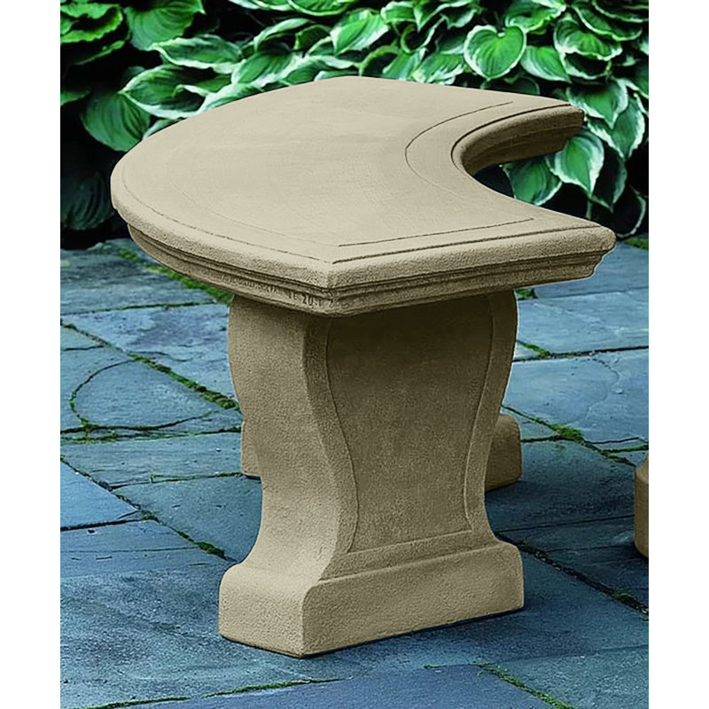 Banc de jardin en pierre Palladio, Vert