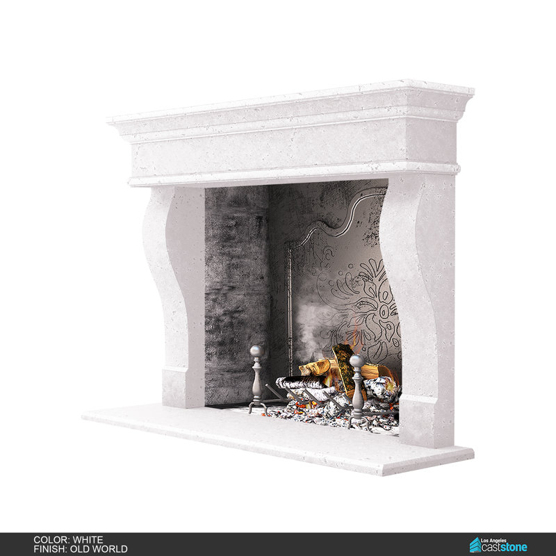 Lina Fireplace Surround, Old World White
