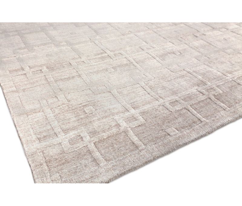Castelli Geometric Area Rug in Light Beige, Rectangle 9' x 12'