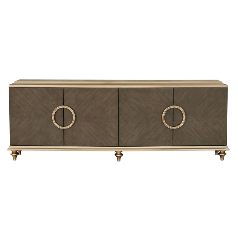 Console avec poignées surdimensionnées en bois Johnston
