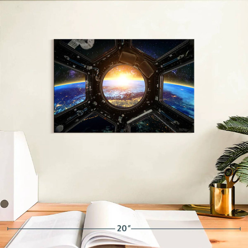 Oberle Space Station Earth View, 8" H x 12" W