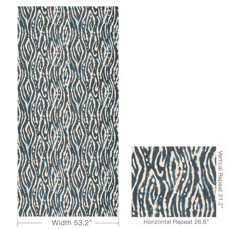 Breckenridge Salina Print Fabric, Indigo