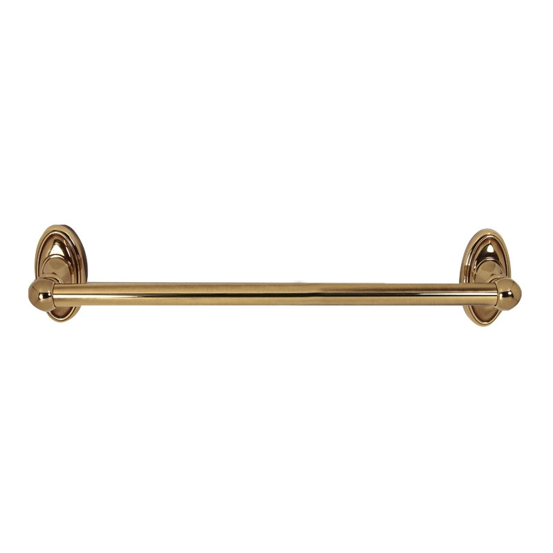 Classic Traditional Towel Bar, Polished Antique, 3.0625" H x 13.75" L x 3" D