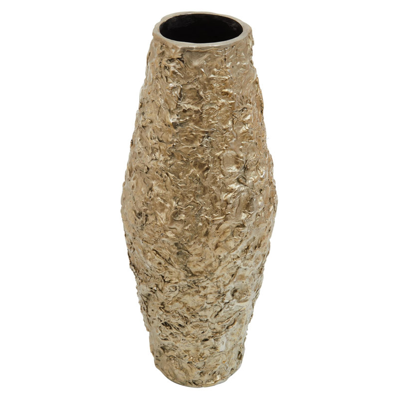 Beric Metal Table Vase, 40cm H x 16cm W x 16cm D, Gold