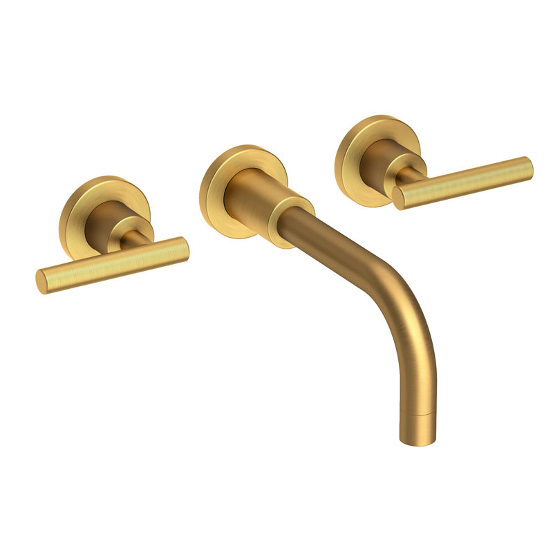 East Linear Wall Mount Bathroom Faucet, Polished Nickel