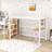Loft Bed With LED Strip, Built‑In Desk, Open Wardrobe, Storage Stairs And Guardrails-1407484656-1396146305