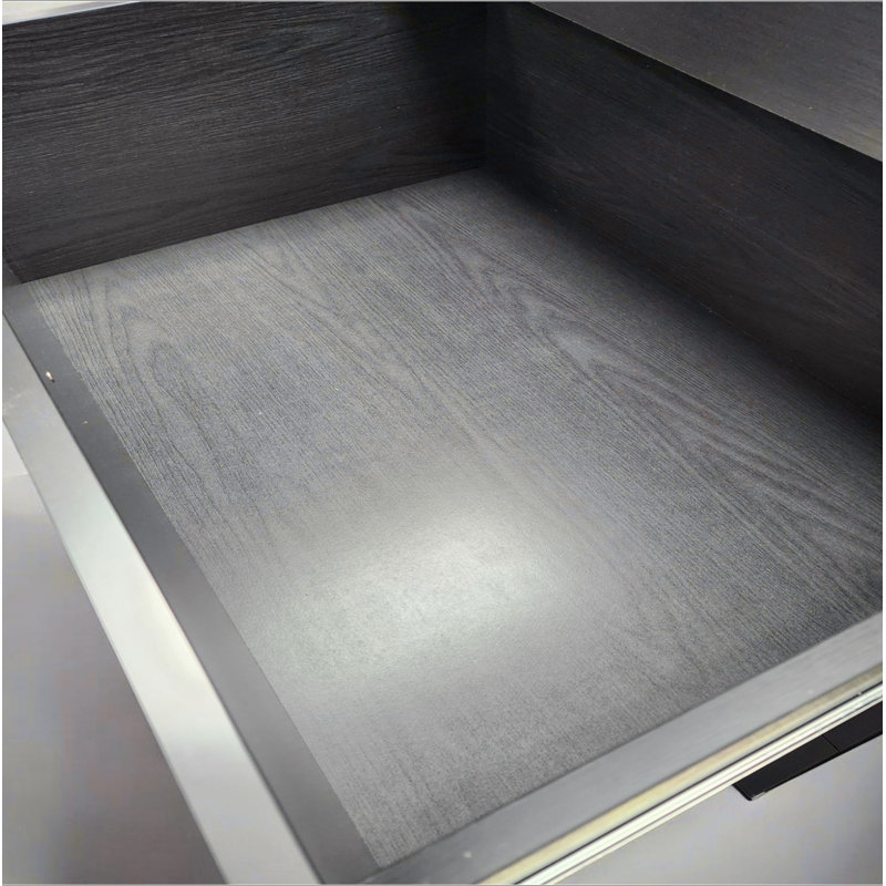 Commode géante à quatre tiroirs Bliss, Gris métallisé