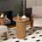 Round End Table With Fluted Pedestal Base, Side Table With Strip Columns Base-525292033