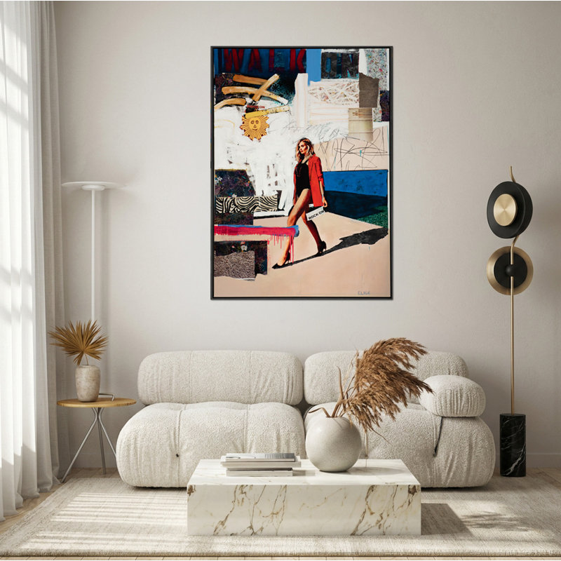 «Shine on» par Elige - Reproduction d'art multimédia sur toile encadrée, H 59,75 po x l 42,75 po, Cadre flottant noir