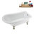 58" Streamlin Clawfoot Tub,Tray,Drain, Clawfeet-101628927-102219864