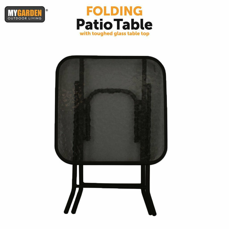 Alfonce Square Metal Folding Outdoor Side Table , 40cm cm W 40cm cm D