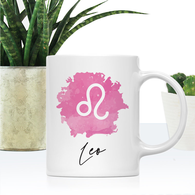 Tasse à café à symbole de signe Libra, Lion
