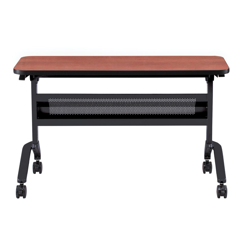 Table de formation Flip-N-Go rectangulaire, LPL, H 29 po x L 48 po x l 18 po, Argent argent, Cerise Biltmore
