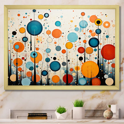 «Green Green Beige Mid Century Abstract Retro II», reproduction d'art sur toile