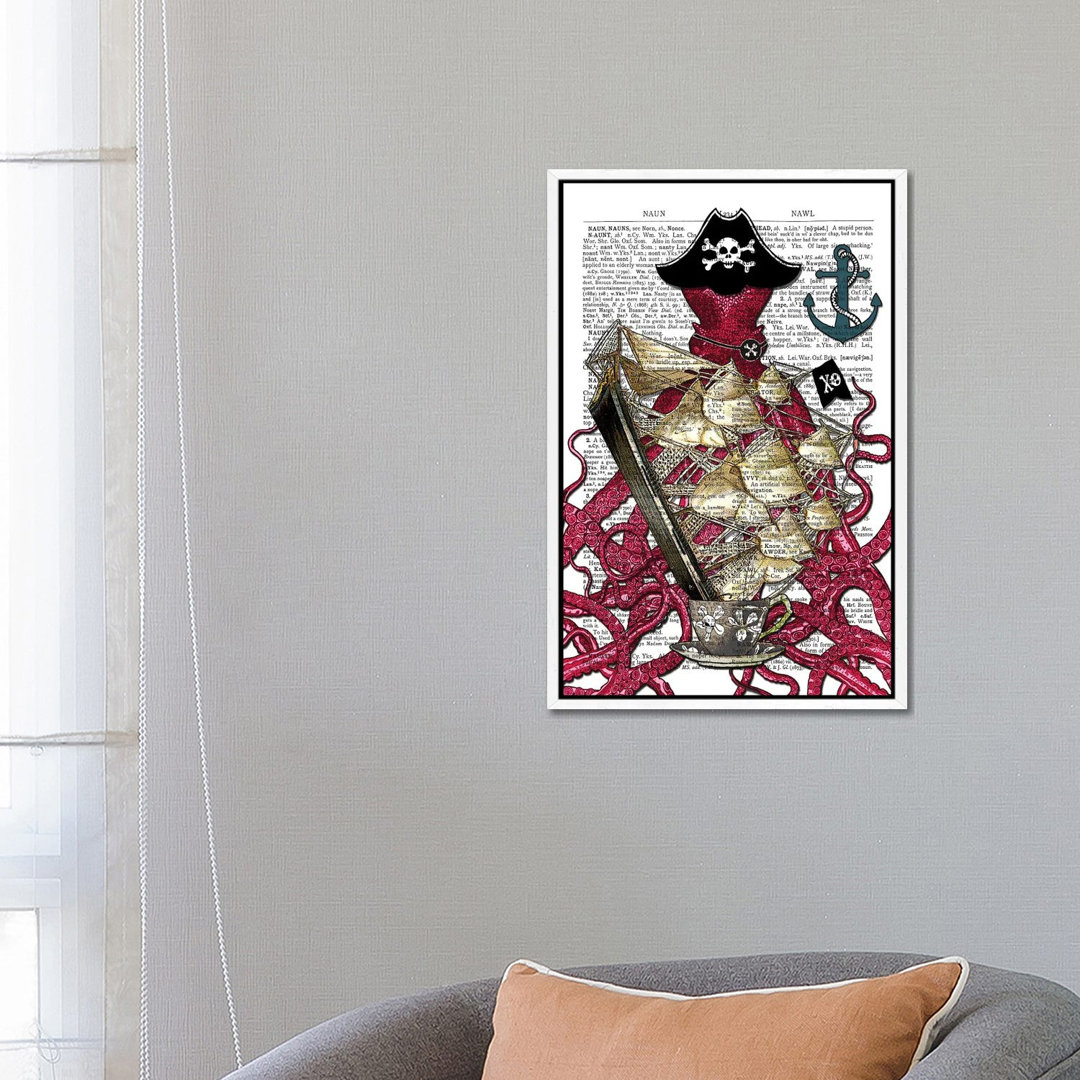 Pirate Octopus von In The Frame Shop - Galerie-verpackte Leinwand Giclée auf Leinwand