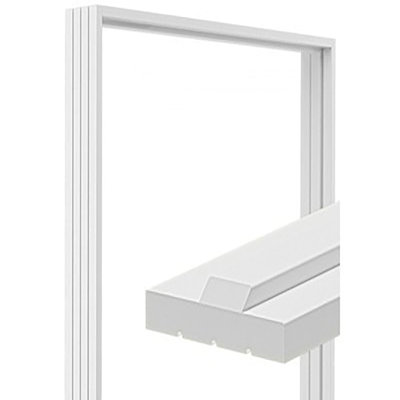 Slab Plantation White Solid Core Wood 80 in. x 24 in. with Jamb Kit