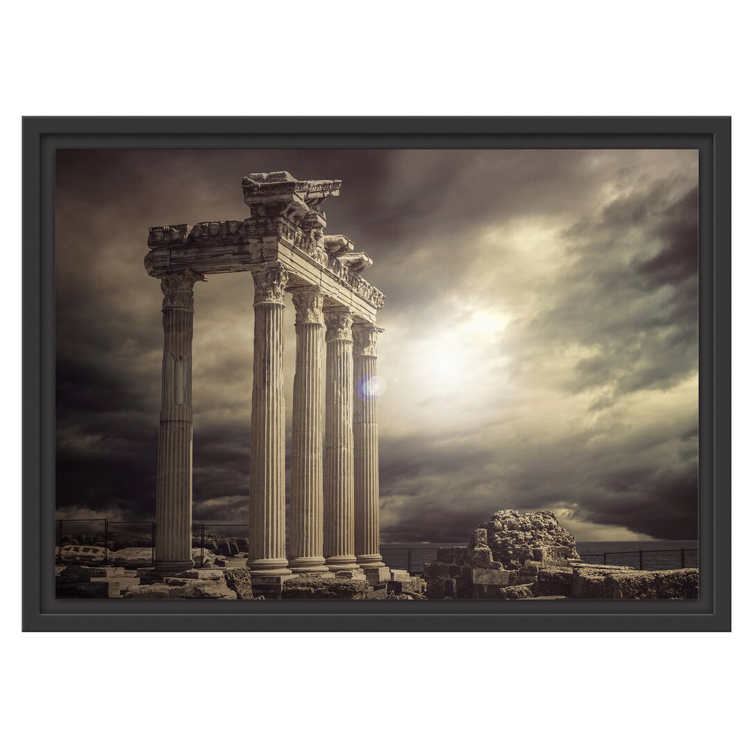 Gerahmtes Wandbild Apollon Tempel Ruine in Side