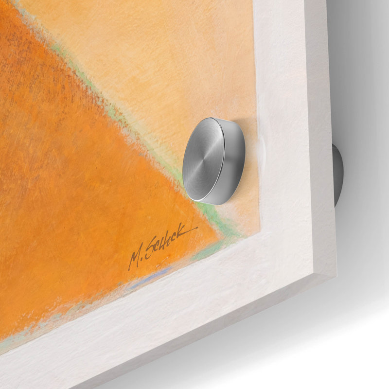 Art mural en verre épique «Landscape With Pyramid» par Mike Schick, H 36 po x l 24 po